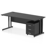 Impulse 1800mm Cantilever Straight Desk With Mobile Pedestal - Image 33