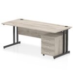 Impulse 1800mm Cantilever Straight Desk With Mobile Pedestal - Image 34