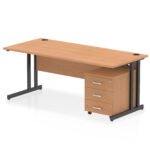 Impulse 1800mm Cantilever Straight Desk With Mobile Pedestal - Image 36