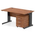 Impulse 1400mm Cable Managed Straight Desk With Mobile Pedestal - Image 38