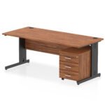 Impulse 1800mm Cable Managed Straight Desk With Mobile Pedestal - Image 38