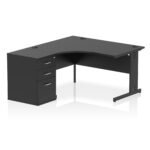 Impulse 1400mm Cable Managed Left Crescent Desk Workstation - Image 37