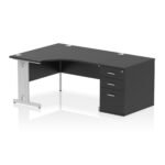 Impulse 1400mm Cable Managed Left Crescent Desk Workstation - Image 41