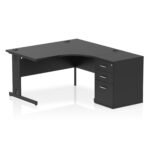 Impulse 1400mm Cable Managed Right Crescent Desk Workstation - Image 37