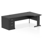 Impulse 1800mm Cable Managed Right Crescent Desk Workstation - Image 40