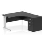 Impulse 1400mm Cable Managed Right Crescent Desk Workstation - Image 39