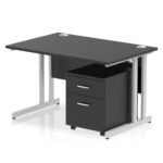 Impulse 1200mm Cantilever Straight Desk With Mobile Pedestal - Image 39