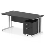Impulse 1600mm Cantilever Straight Desk With Mobile Pedestal - Image 39