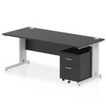 Impulse 1800mm Cable Managed Straight Desk With Mobile Pedestal - Image 39