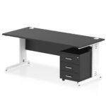 Impulse 1800mm Cable Managed Straight Desk With Mobile Pedestal - Image 42