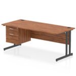 Impulse 1800mm Cantilever Straight Desk With Single Fixed Pedestal - Image 53