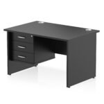 Impulse 1200mm Panel End Straight Desk With Single Fixed Pedestal - Image 48