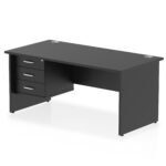 Impulse 1600mm Panel End Straight Desk With Single Fixed Pedestal - Image 32