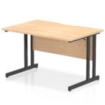 Impulse Scalloped Edge 1200mm Straight Desk Cantilever Leg - Image 8