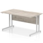 Impulse Scalloped Edge 1400mm Straight Desk Cantilever Leg - Image 6