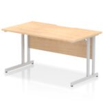 Impulse Scalloped Edge 1400mm Straight Desk Cantilever Leg - Image 9