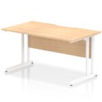 Impulse Scalloped Edge 1400mm Straight Desk Cantilever Leg - Image 10