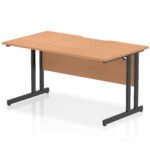 Impulse Scalloped Edge 1400mm Straight Desk Cantilever Leg - Image 11