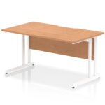 Impulse Scalloped Edge 1400mm Straight Desk Cantilever Leg - Image 13