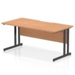 Impulse Scalloped Edge 1600mm Straight Desk Cantilever Leg - Image 11