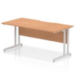 Impulse Scalloped Edge 1600mm Straight Desk Cantilever Leg - Image 12