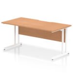 Impulse Scalloped Edge 1600mm Straight Desk Cantilever Leg - Image 13