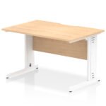 Impulse Scalloped Edge 1200mm Straight Desk Cable Managed Leg - Image 10