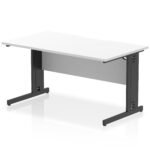 Impulse Scalloped Edge 1400mm Straight Desk Cable Managed Leg - Image 17