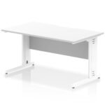 Impulse Scalloped Edge 1400mm Straight Desk Cable Managed Leg - Image 19