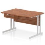 Impulse Scalloped Edge Cantilever Straight Desk With Single One Drawer Fixed Pedestal - Image 23