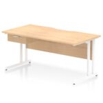 Impulse Scalloped Edge Cantilever Straight Desk With Single One Drawer Fixed Pedestal - Image 54