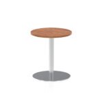 Italia Round Poseur Table Silver Leg - Image 2