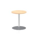 Italia Round Poseur Table Silver Leg - Image 4