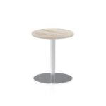 Italia Round Poseur Table Silver Leg - Image 6