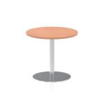 Italia Round Poseur Table Silver Leg - Image 13