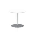 Italia Round Poseur Table Silver Leg - Image 15