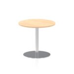 Italia Round Poseur Table Silver Leg - Image 16