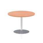 Italia Round Poseur Table Silver Leg - Image 68