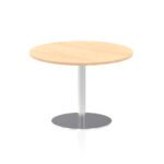 Italia Round Poseur Table Silver Leg - Image 71