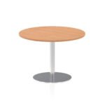 Italia Round Poseur Table Silver Leg - Image 29