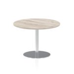 Italia Round Poseur Table Silver Leg - Image 73