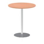 Italia Round Poseur Table Silver Leg - Image 74