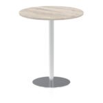 Italia Round Poseur Table Silver Leg - Image 36