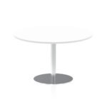 Italia Round Poseur Table Silver Leg - Image 82