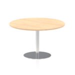 Italia Round Poseur Table Silver Leg - Image 40