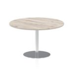 Italia Round Poseur Table Silver Leg - Image 85