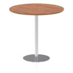 Italia Round Poseur Table Silver Leg - Image 87