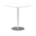 Italia Round Poseur Table Silver Leg - Image 88