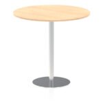 Italia Round Poseur Table Silver Leg - Image 46