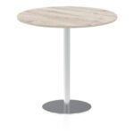 Italia Round Poseur Table Silver Leg - Image 91